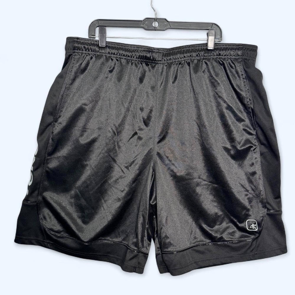 AND1 3XL Black Basketball Shorts Shiny Mesh Athletic Pockets Athleisure‎ Active